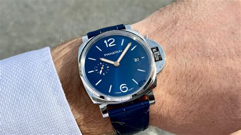 panerai due 42mm blue|panerai pam 01247 car.